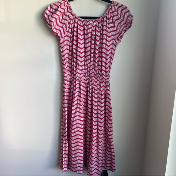 Women’s Pink Chicken Pink and White Puff Sleeve Sundress - XS - Picture 10 of 14